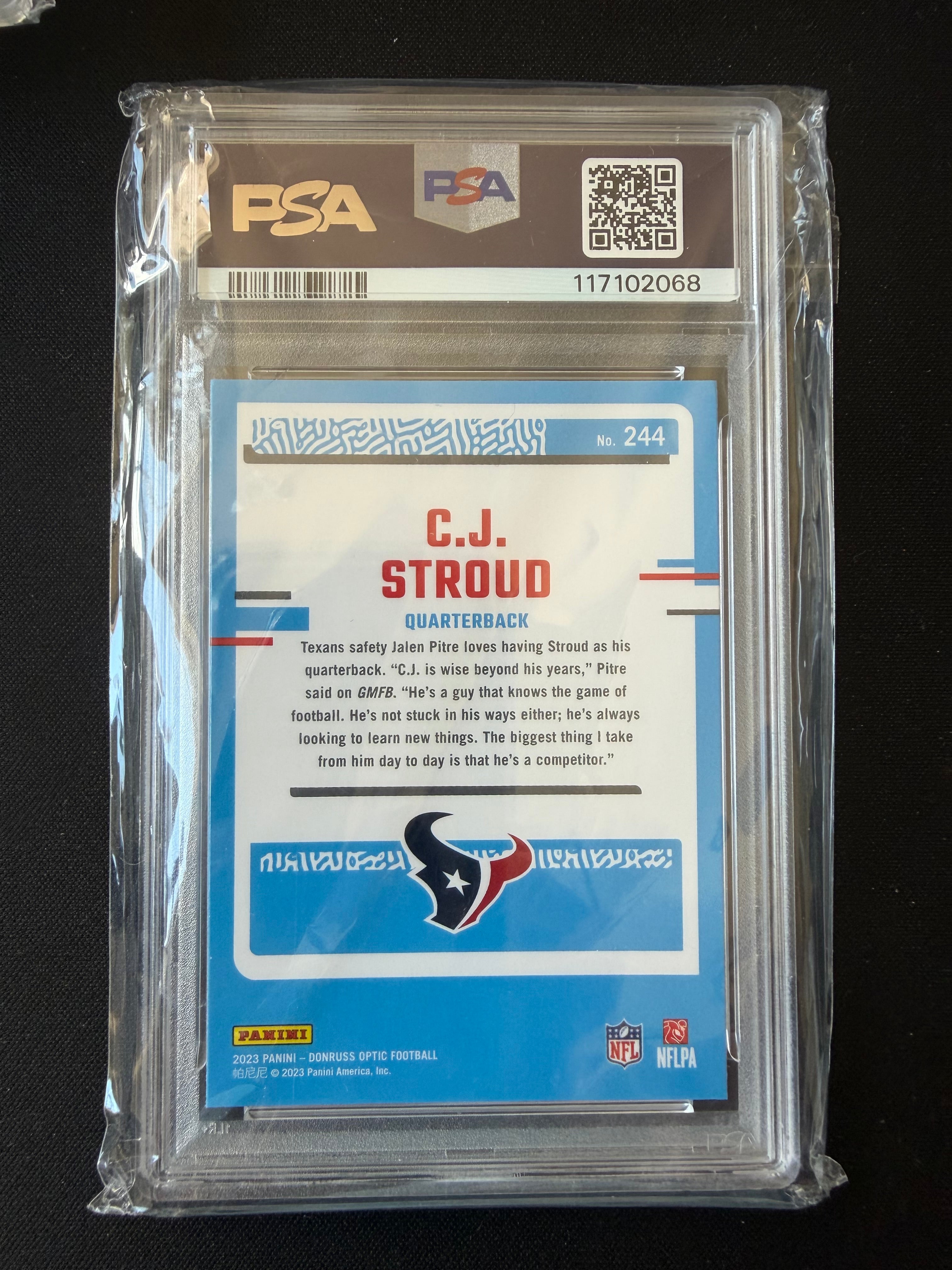 2023 Donruss Optic #244 CJ Stroud Rookie PSA 10