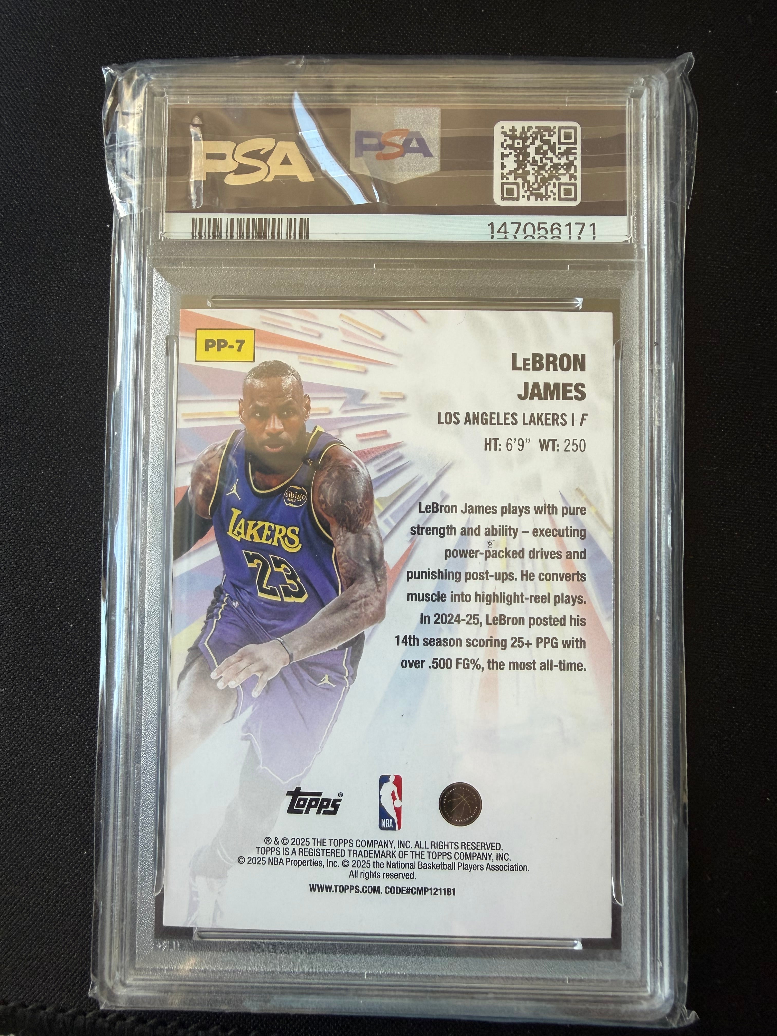 2025 Topps Power Players #PP-7 LeBron James PSA 10