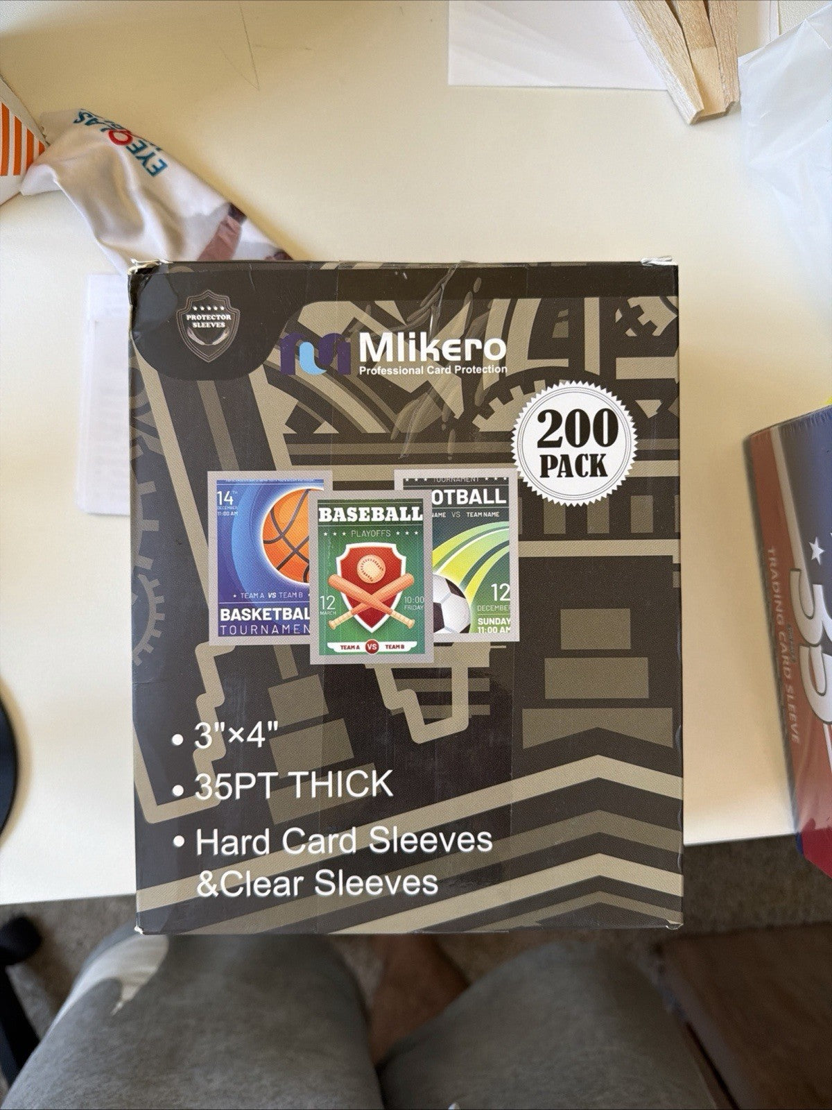 MLIKERO toploaders and soft sleeves for sports cards