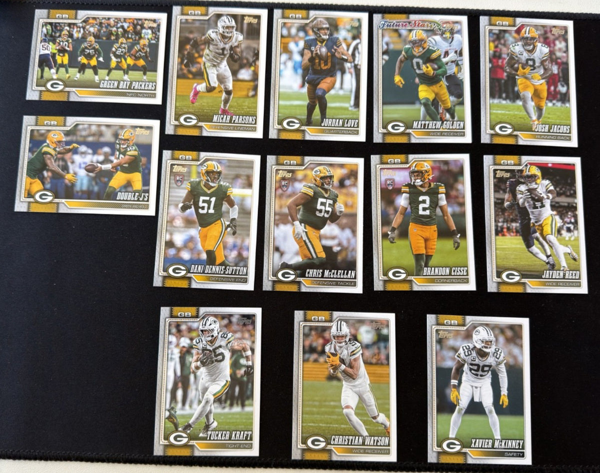 2026 Topps Flagship Football Green Bay Packers team set, 13 cards